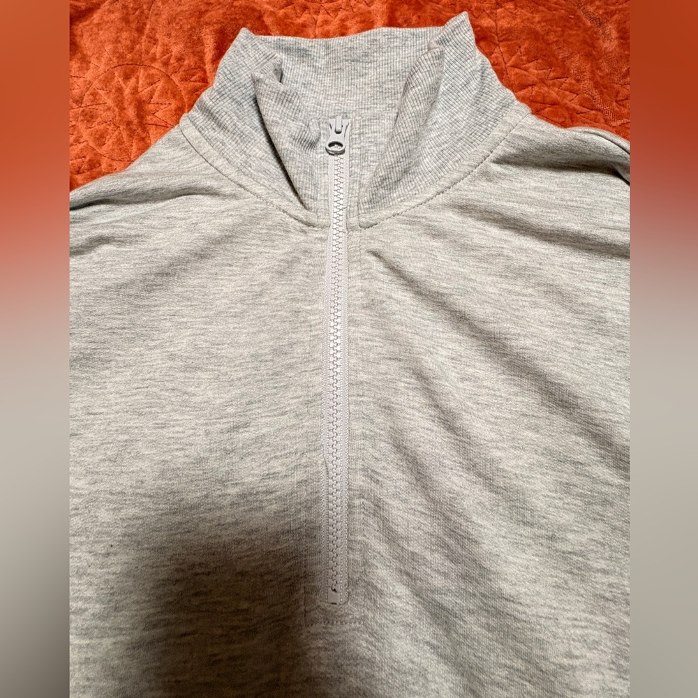 Three Dots Gray Half Zip Pullover Sweatshirt Mock… - image 4
